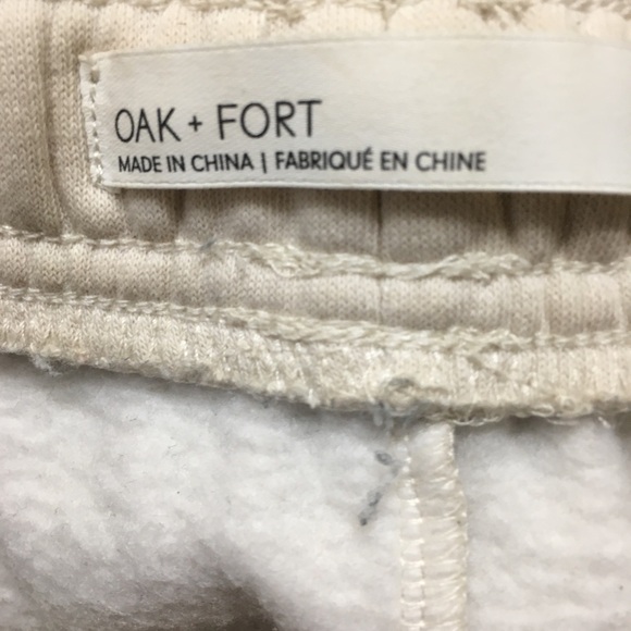 Oak+Fort Joggers Sweat Pants Size Small Black Cream - Picture 13 of 16